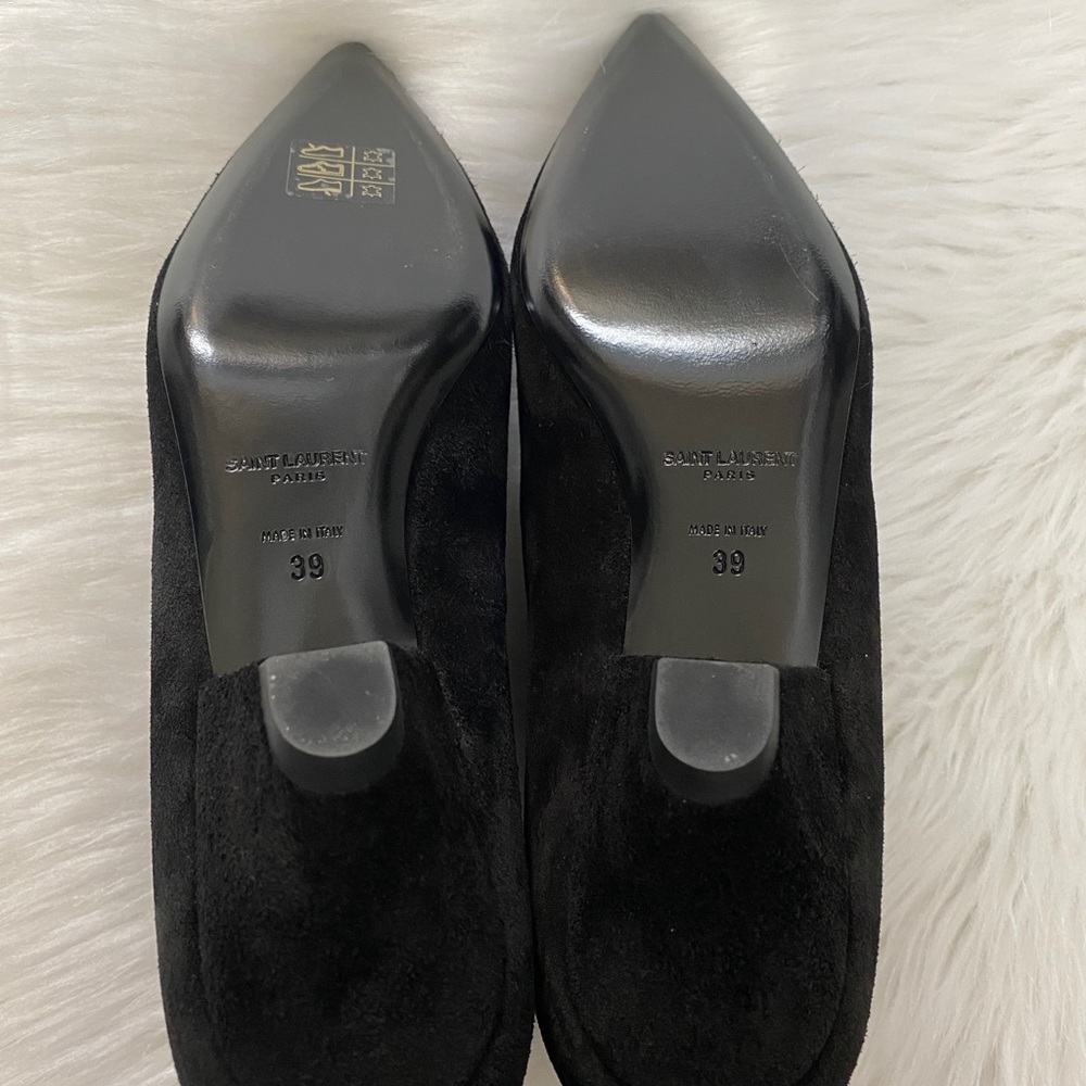 NEW in Box-YSL SAINT LAURENT Kate Suede Ankle Boots 39 - Picture 5 of 8